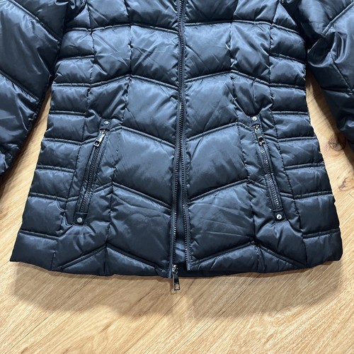 Nautica Women's Puffer Jacket Coat Hood Black Winter Polyester RN# 94468 Sz M/M - Picture 3 of 12