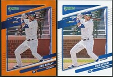 2021 Donruss Kris Bryant #161 Orange Holo Foil & Base PAIR Chicago Cubs