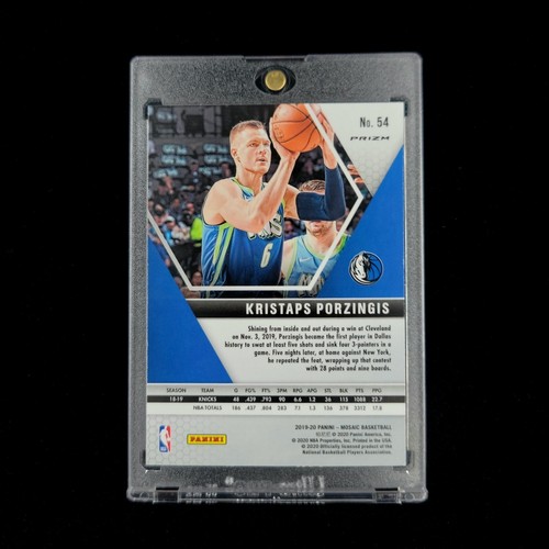 Rare Kristaps Porzingis 🎯- 2019-20 NBA Silver Mosaic Prizm Holo SP Wizards #54 - 第 2/2 張圖片