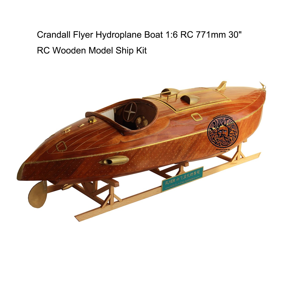 Crandall Flyer Hydroplane Boat 1:6 RC 771mm 30