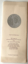 TONY AWARDS  Supper Ball Seating Chart Tyne Daly Tommy Tune 44th Annual  1990