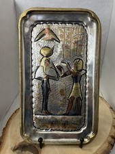 El Khawanky Gallery Egyptian Cairo Art Plate 9.5”T 4.5”W Gift