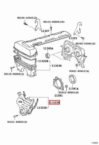 Genuine Supra JZA80 2JZ GTE Lower Timing Belt Cover - Picture 7 of 20