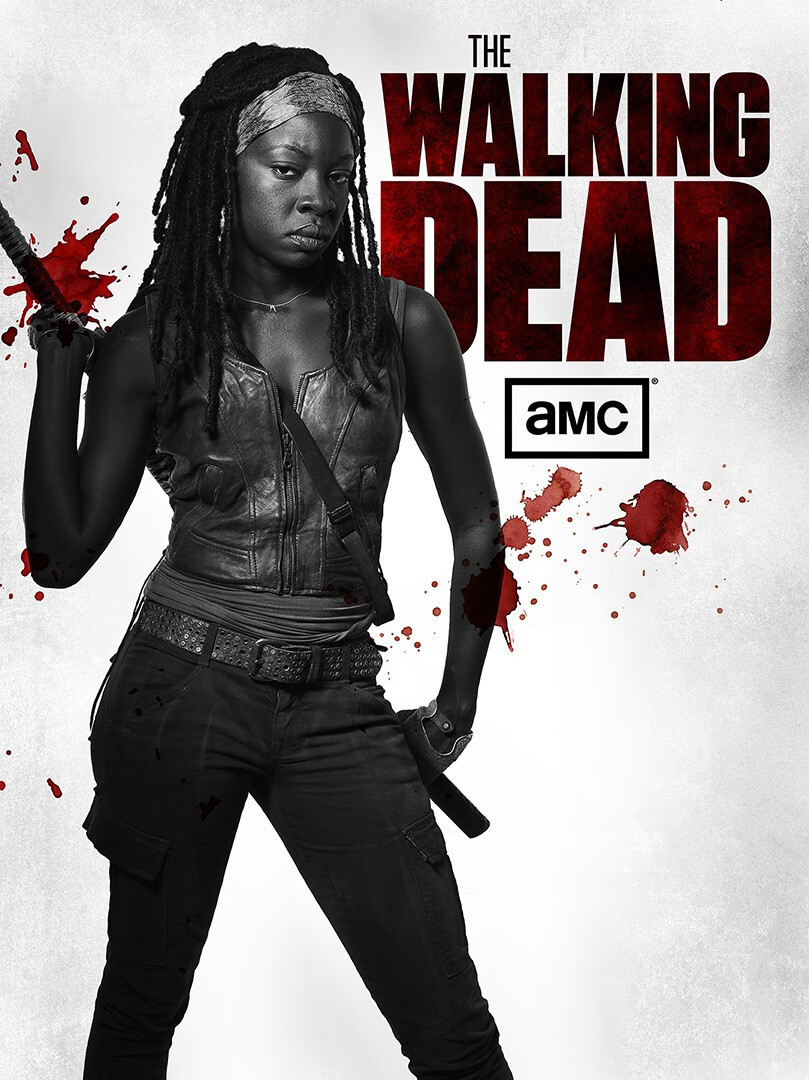 AMC The Walking Dead Zombie Poster Wall Art Featuring Michonne by Danai Gurira