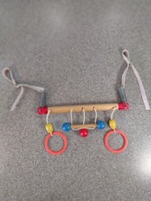 Vintage Wood  Plastic Crib Mobile Baby Activity Playpen Excellent Condition