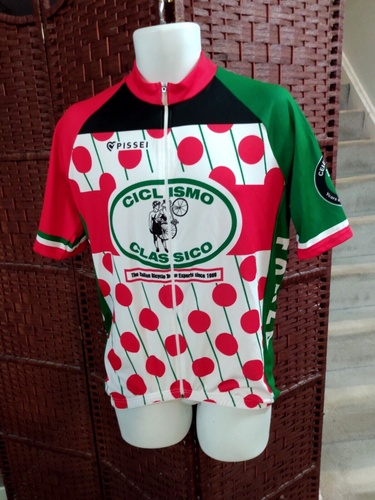 Pissei Cycling Jersey Italy Ciclismo Classico Mens XXL 6 Full Zip