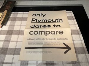 Original 1954 Plymouth Sales Brochure "Dares to Compare" 