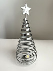 Dansk Christmas Tree Candle Votive Holder Spiral Antiqued Silver Finish Star
