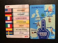 Swap Playing Card  CUSS CARD  Ten of Hearts  European Edition  TRANSLATE SLANG