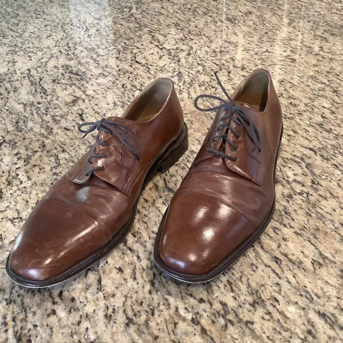 Johnston & Murphy J. Murphy Mens Brown Leather Cap Toe Oxford Shoes Purple Laces JOHNSTON & MURPHY CONARD 2.0 CAP TOE – Miltons - The Store  main image 2