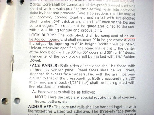 Weyerhaeuser Co RODDIS Flush Wood Doors Catalog ASBESTOS Lock Block 1962 - Picture 4 of 6