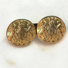 Antique Sweetheart Brooch Military Button Lapel Pin Jewellery Home Made