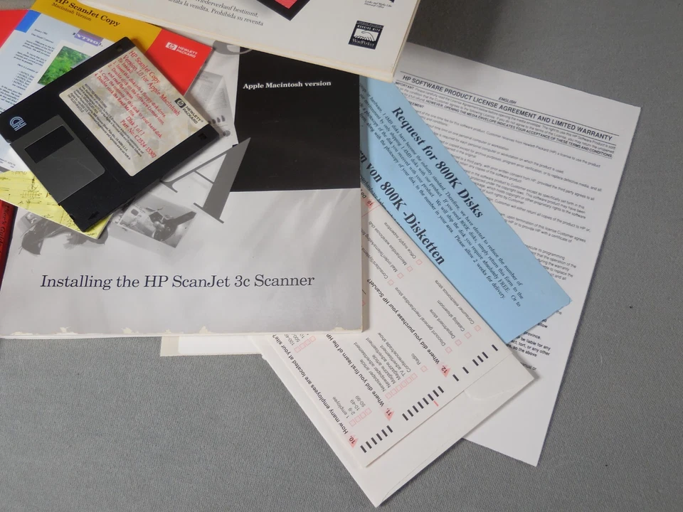 HP DeskScan II Manuals Software & Original Box Word Scan HP 3C Installation Book - Image 3 of 4