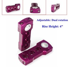 2x Morsetto rialzo in alluminio 4" per slitte Polaris con stelo stile T barra 7/8" e 1 1/8"