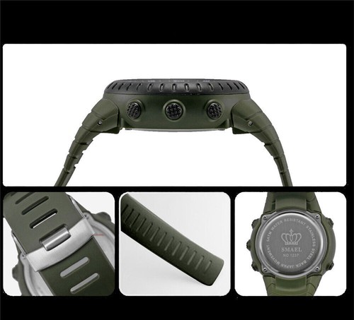 SMAEL Mode Herrenuhr Digital Sportuhren LED Alarm Militär Armbanduhr Jungen - Bild 17 von 27