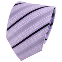 Tigertie Designer Krawatte Blaugrau Silber Schwarz Grau Gestreift