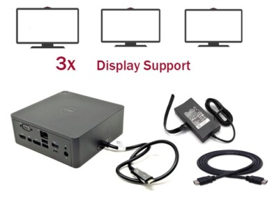 Genuine Dell Thunderbolt Dock USB Type-C K16A w/ 130W Ac Adapter HDMI cable