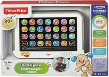 Fisher Price Laugh  Learn Smart Stages Tablet Toddler GREY 12M-36M BRAND NEW