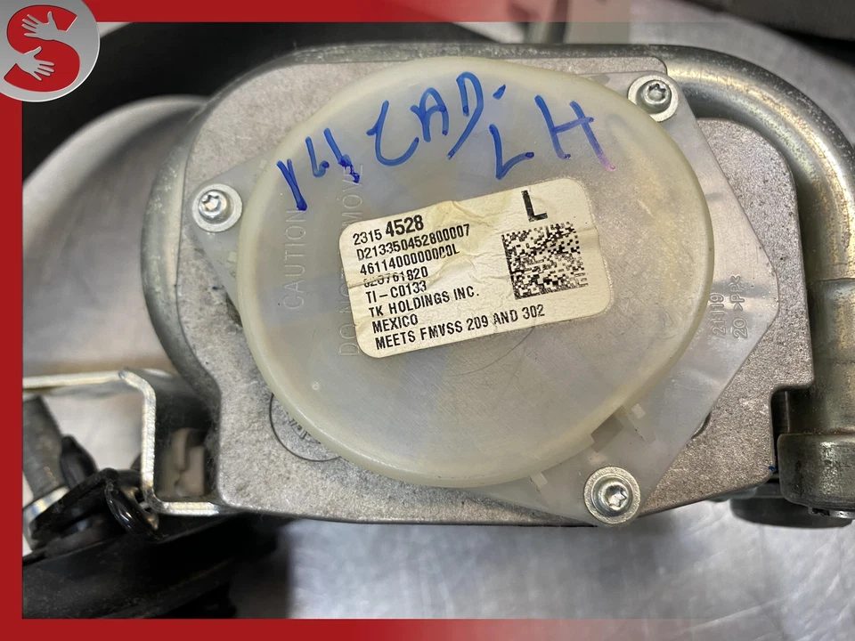 CADILLAC ATS_4 2.0L 12-19 TURBO OEM CONDUCTOR DELANTERO IZQUIERDO RETRACTOR CINTURÓN DE SEGURIDAD 86K Foto 3 de 4