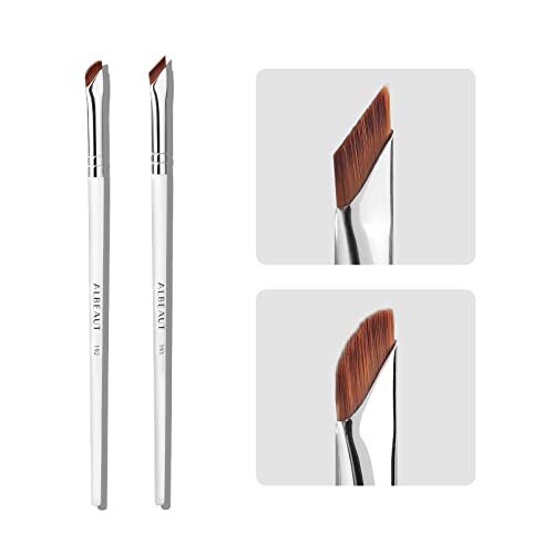 Angled Thin Gel Eyeliner Brow Brush for Precise Fine Point Makeup Application-image