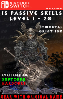 Diablo Nintendo Switch Fully Modded PRIMAL Set Immortal