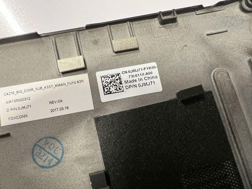 Dell Latitude 7280 Bottom Base Cover Panel SSD/RAM Access Door 0JMJ71 UK Fast - Afbeelding 3 van 3