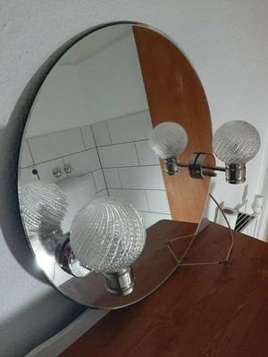 SPIEGEL Badezimmerspiegel mit Beleuchtung Wandspiegel 70er Jahre