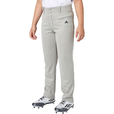 Adidas Boys Pants Triple Stripe Traditional Baseball Pants Gray Size XXS New