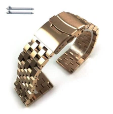 Rose Gold Stainless Steel Metal Watch Band Solid Bracelet Quick Release #5054