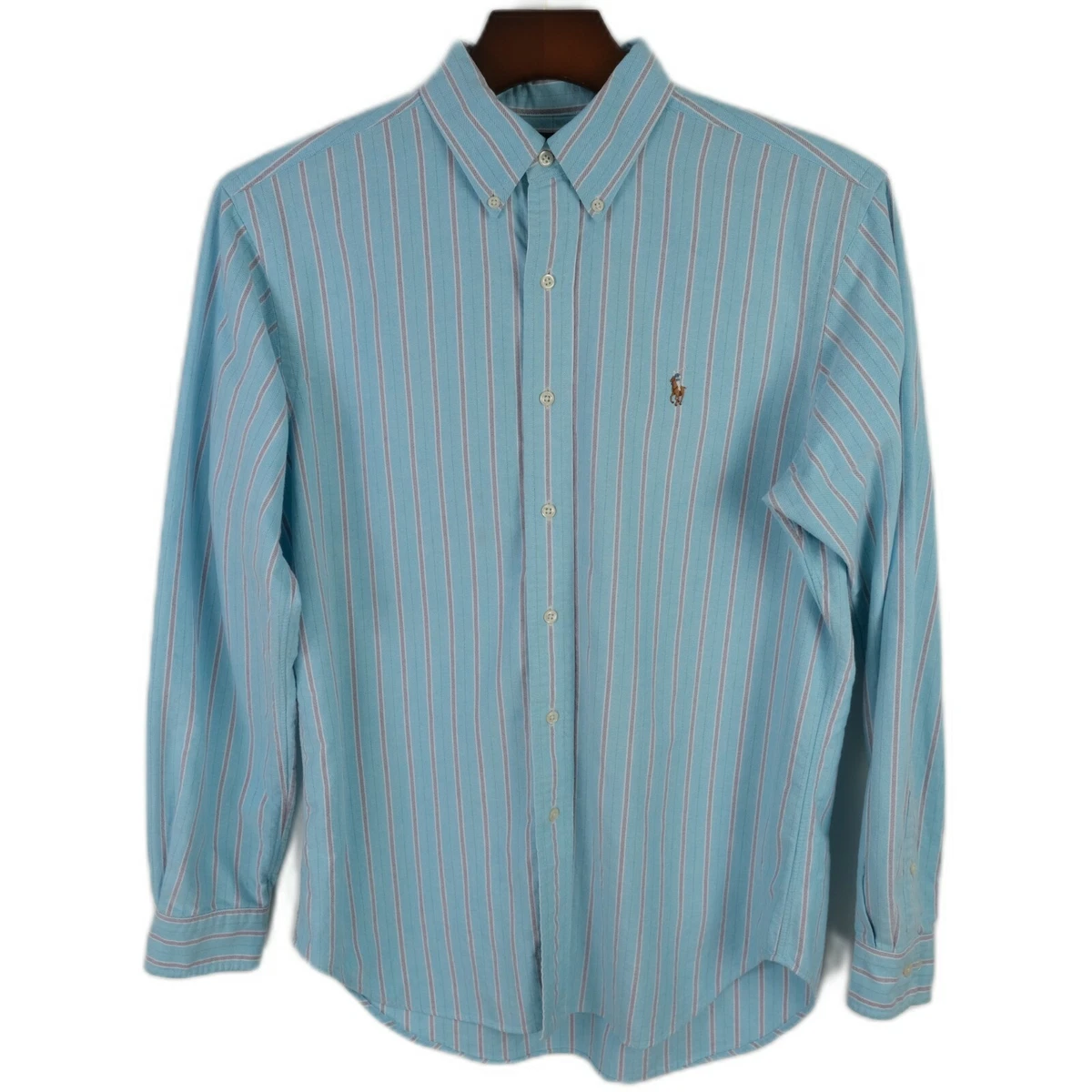 Ralph lauren blue sales striped shirt mens
