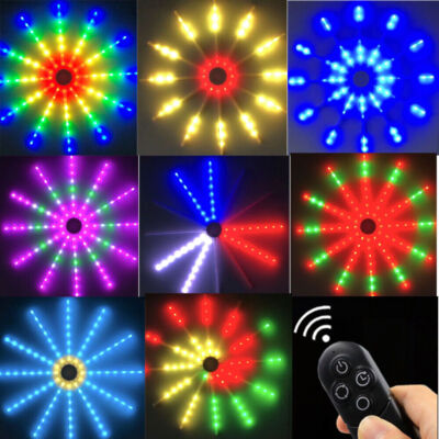 LED Feuerwerk Lichterkette RGB Hänge Lüfter Lampe Weihnachten Hochzeit Deko USB