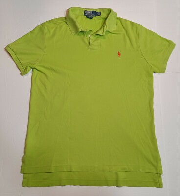 neon green polo t shirt