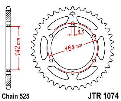 Front & Rear Sprocket Kit for HYOSUNG GT650 R Sporttouring 05-08 JT Sprockets - Picture 5 of 7