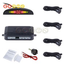 Black LED Display Car 4/8Parking Sensor Reverse Backup Radar Alarm System Kit