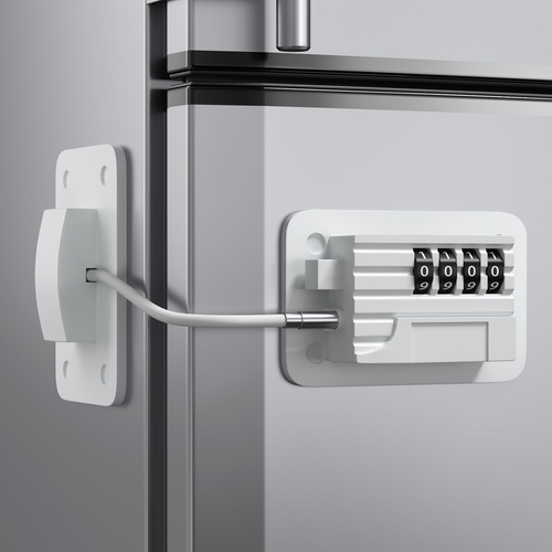 Refrigerator Lock - Upgraded Combination Lock for Upright Freezer, Child Safety - Picture 9 of 12