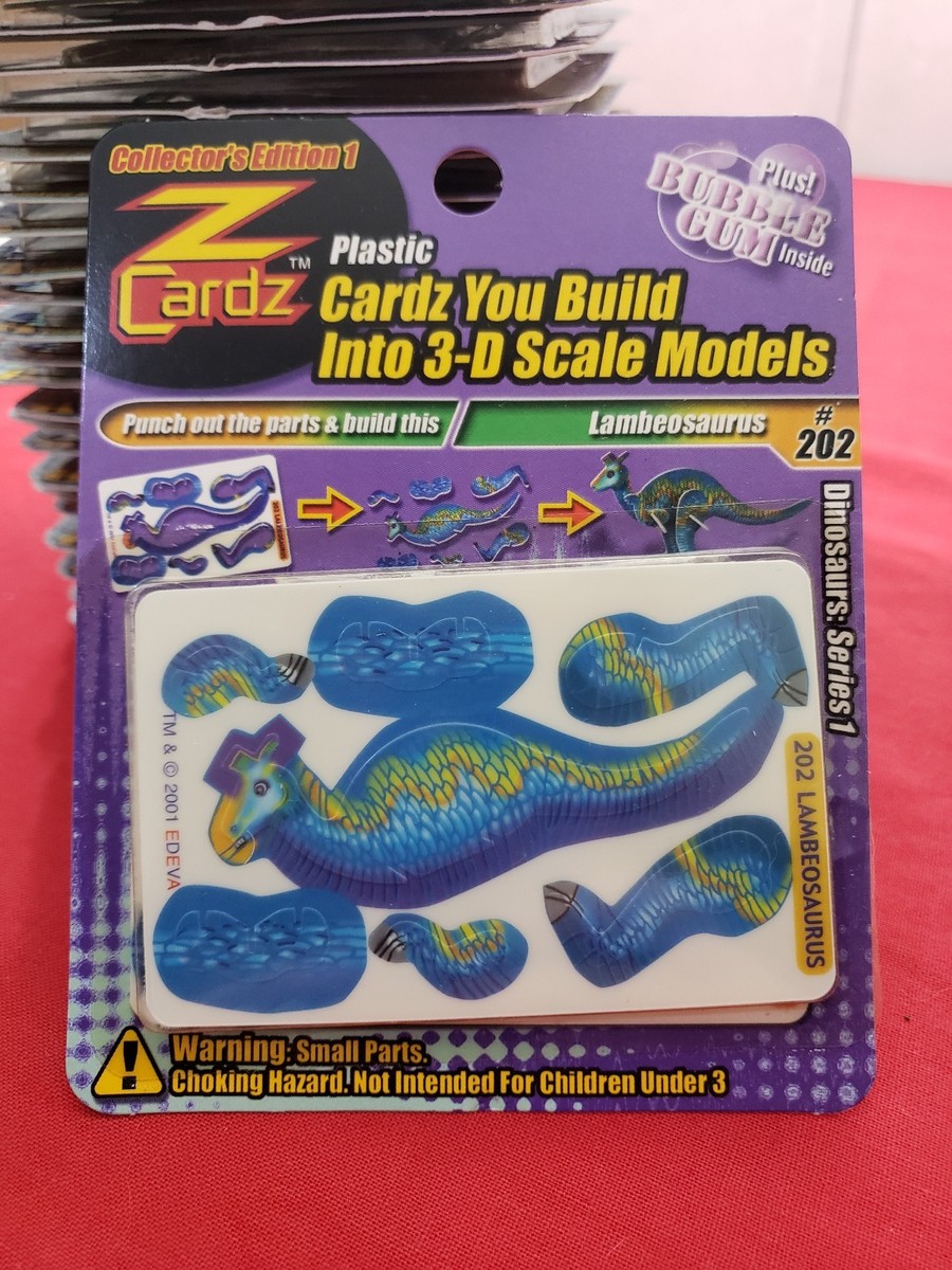 ⭐︎ Z CARDZ PLASTIC CARDZ BUILD INTO 3D SCALE MODELS Dinosaurs