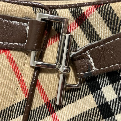 BURBERRY LONDON BLUE LABEL Nova gonna avvolgente a quadri Y2K lana beige taglia 36 originale - Foto 11 di 24