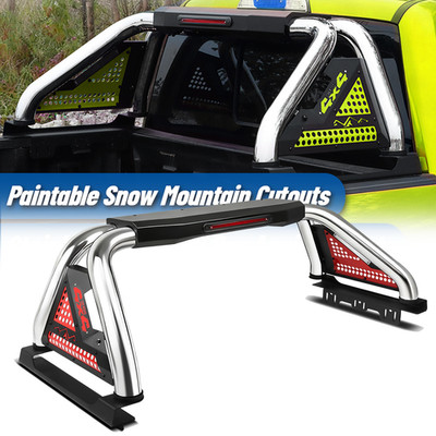 Adjustable Sport Roll Bar Chase Rack For 2007-2026 Toyota Tacoma Tundra Polished
