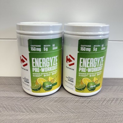 Lot of 2 x 14.1 oz (400 g), Energyze  Pre-Workout, Lemon Lime