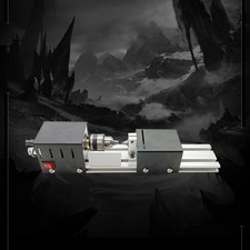 Mini Lathe Turning Grinding Round Cutting Woodworking Small Lathe DIY