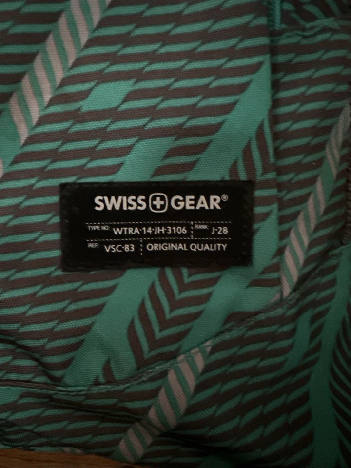 Mochila Swissgear 15" con soporte para computadora portátil azul hierba/brezo urbano impresión de pista Foto 3 de 4