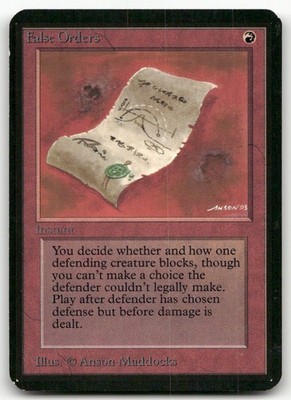 False Orders (NM) Alpha Edition LEA Magic MTG | eBay