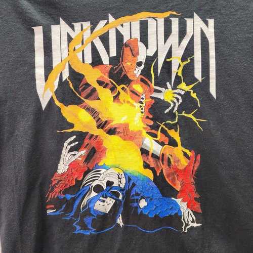Unknown Comics Marvel Mashup T-Shirt Men’s Medium Black Superhero Graphic Tee - Picture 3 of 9