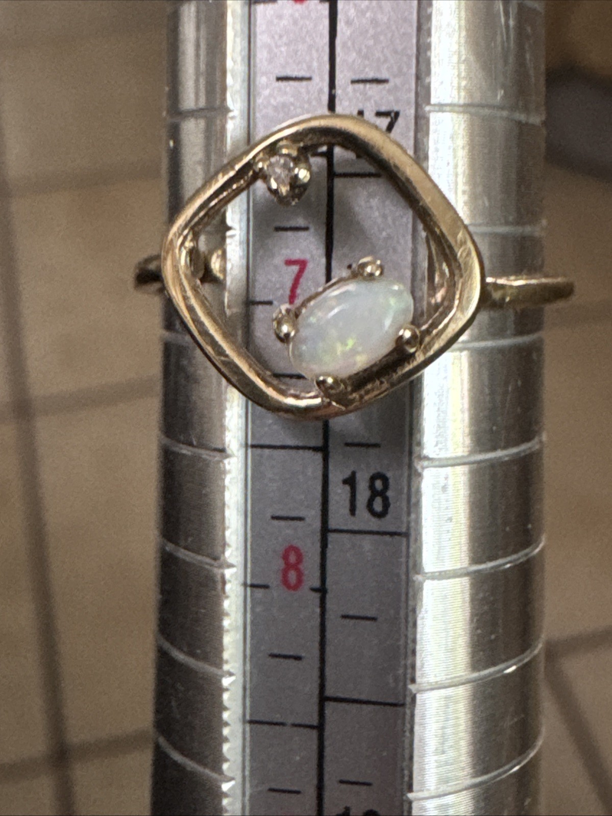 Natural Moonstone Gemstone Ring Solid 10K Gold . … - image 14