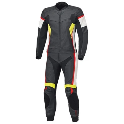 Held Spire 2 Veste Combinaison Moto En Cuir Homme Noir Blanc Rouge - Photo 1/4