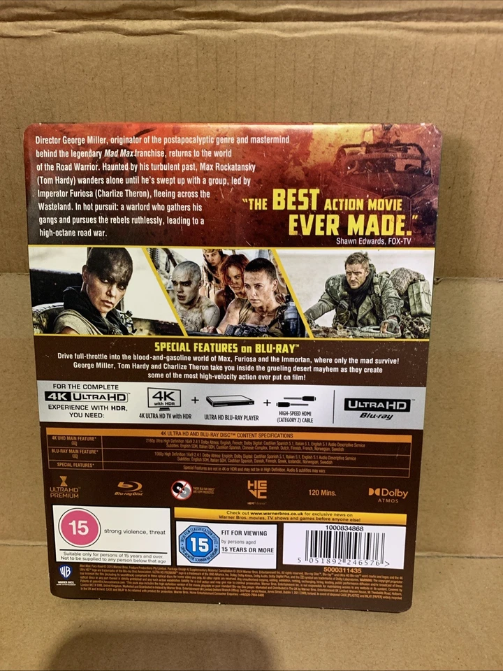 Mad Max Fury Road Steelbook [4K Ultra HD] [2015] [Blu-ray] [Region Free] - Image 2 of 4