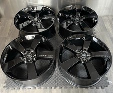 NEW 4x 22” LAND ROVER DEFENDER STYLE ALLOY WHEELS 5x120 BLACK 90 110