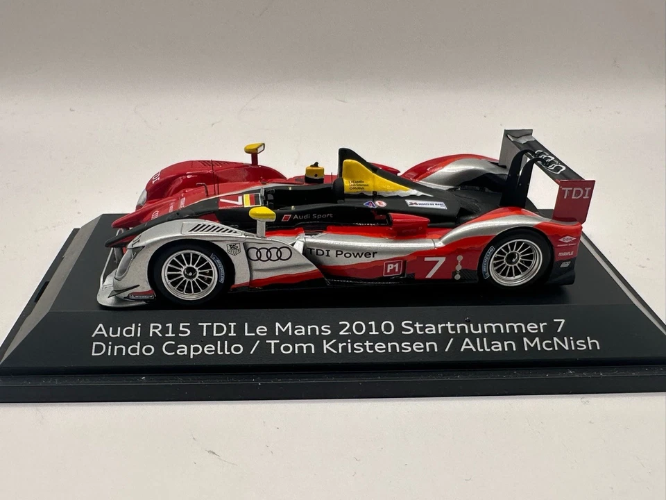Concesionario Audi R15 TDI Le Mans 2010 escala 1:43 diecast modelo Capello/Mcnish #7 Foto 2 de 4