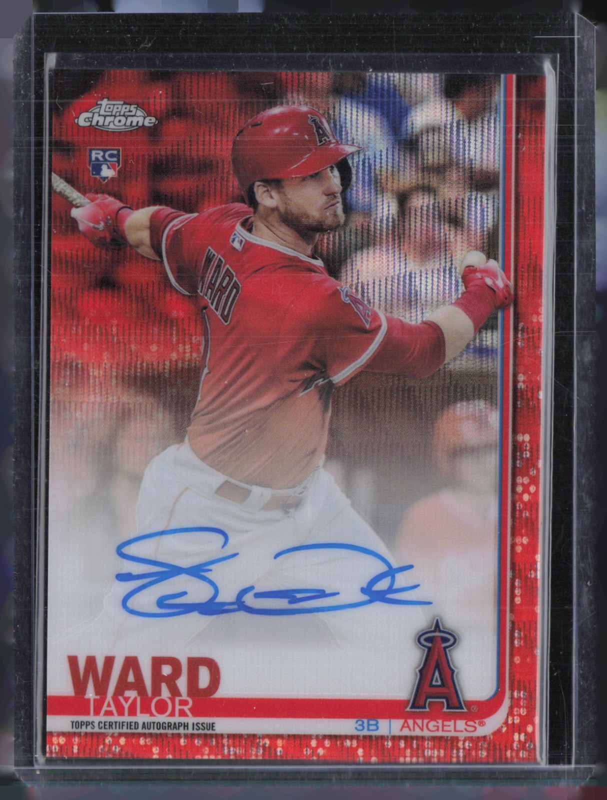 2019 Topps Chrome Orange Wave Refractor Taylor Ward /25 Auto RC Rookie