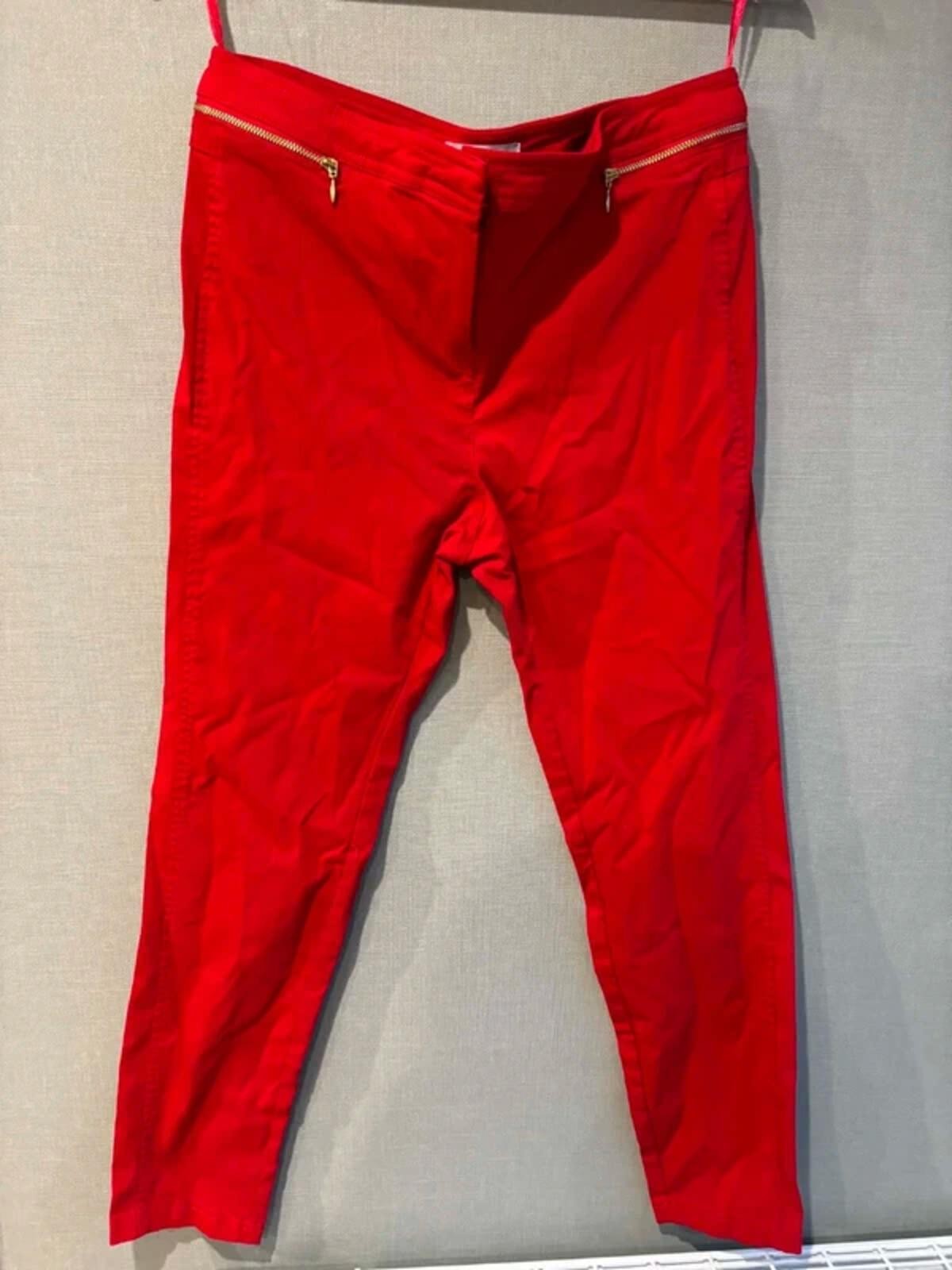 George vibrant cherry red trousers 14